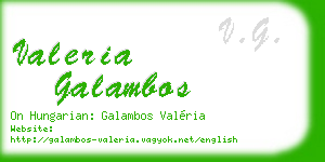 valeria galambos business card